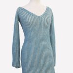 Vestido tejido celeste