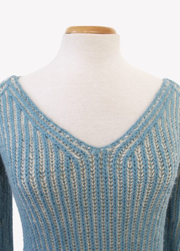 Vestido tejido celeste