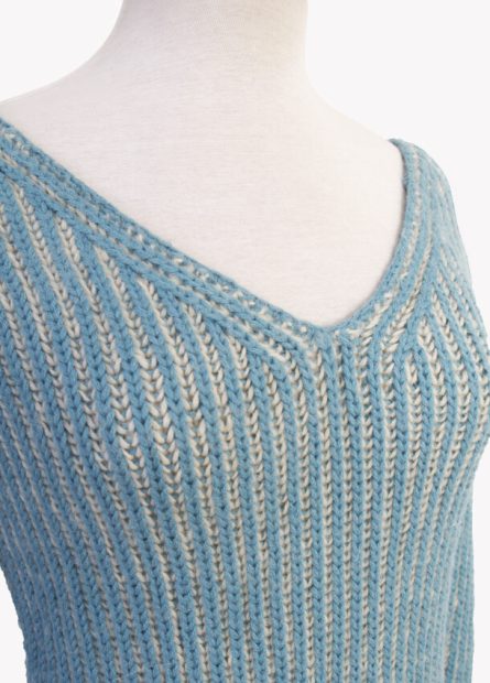 Vestido tejido celeste