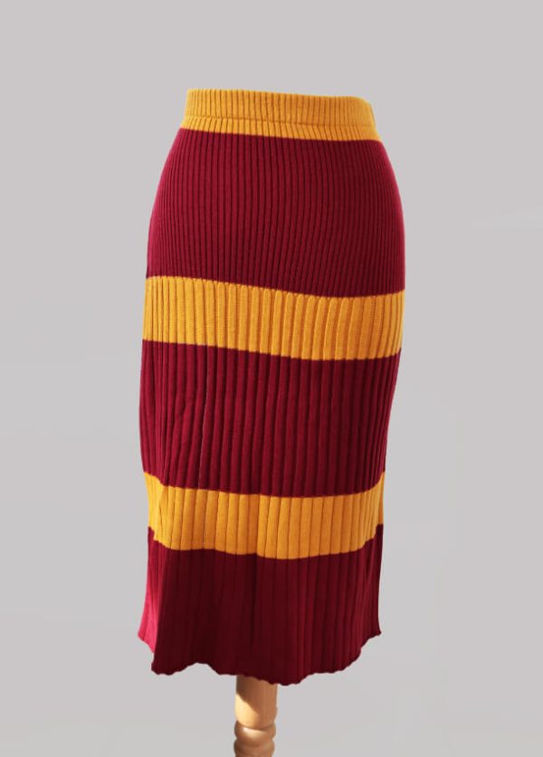 Falda Bicolor canelón